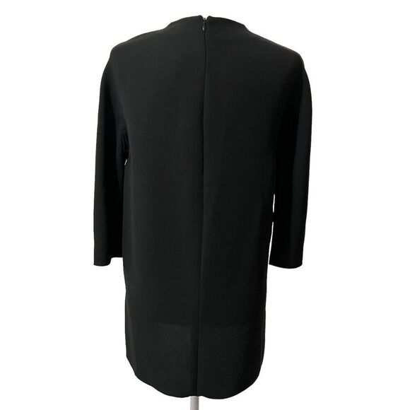 COS Tunic Blouse Small Black 3/4 sleeve hi low Size 4 - Picture 11 of 12